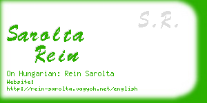 sarolta rein business card